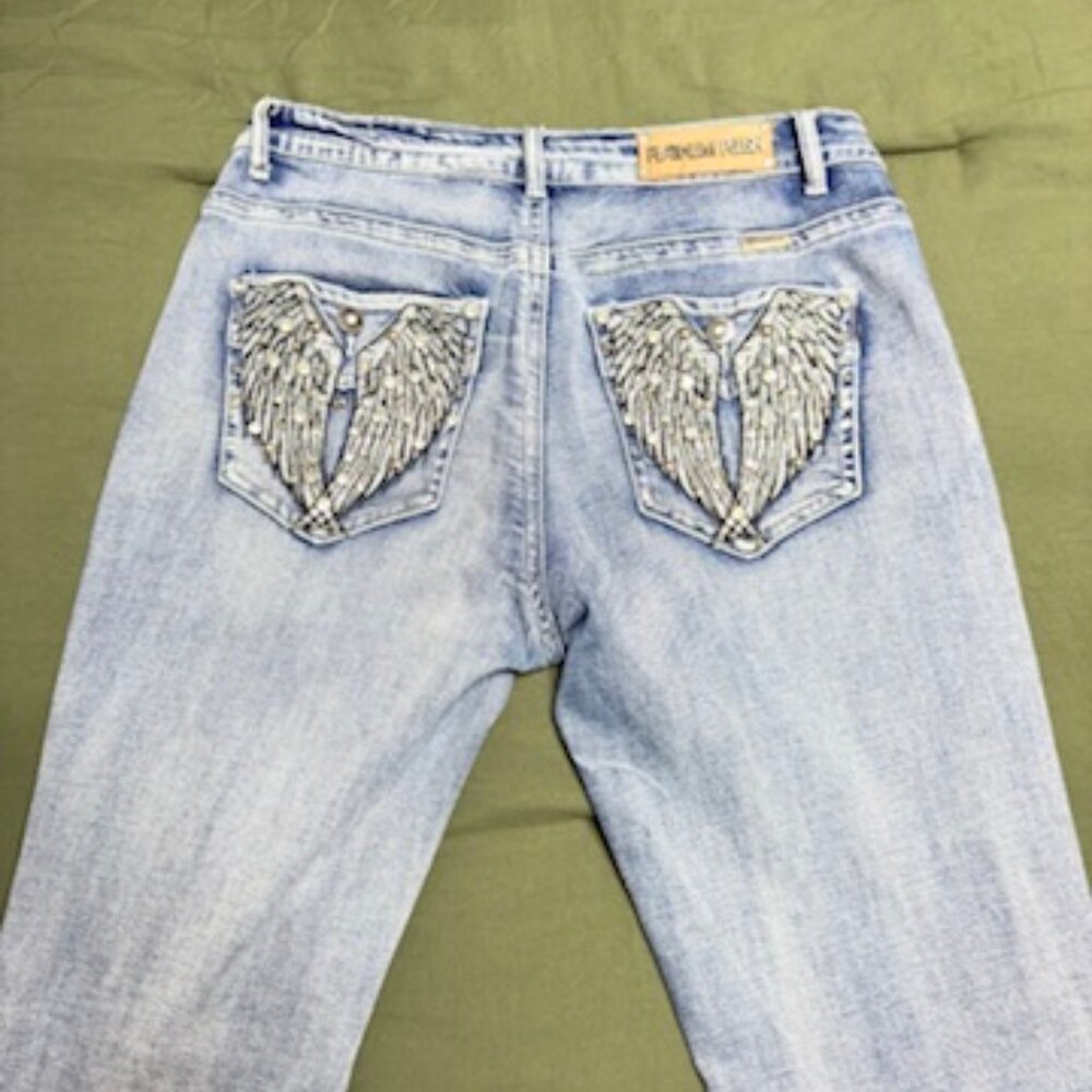Platinum Plush Wings Women’s Jeans – Barely Worn